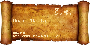 Bucur Attila névjegykártya
