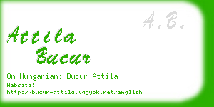 attila bucur business card